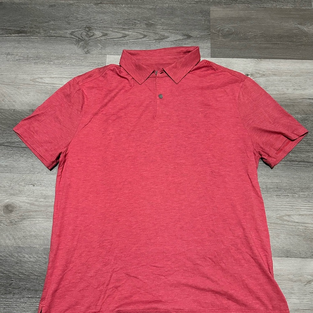 lululemon athletica Evolution Red Polo Shirt Size L